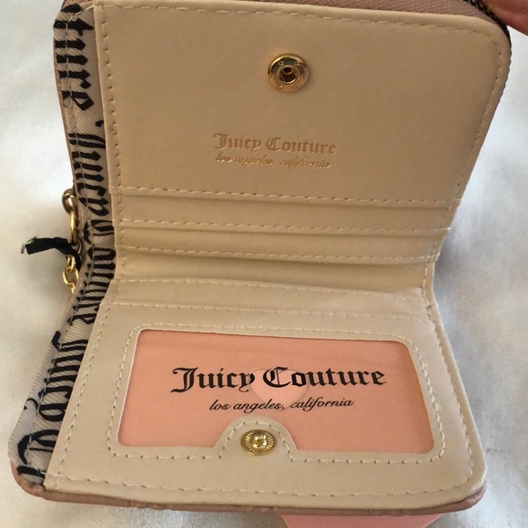 Juicy Couture Dusty Blush Not Your Babe Small Zip Around Bifold Wallet NWT - Picture 12 of 16